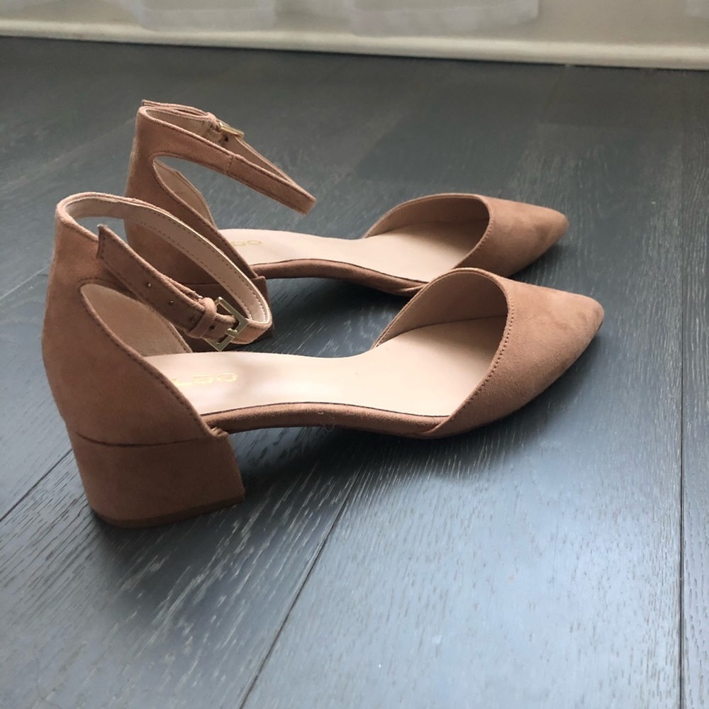 Aldo nude block heels